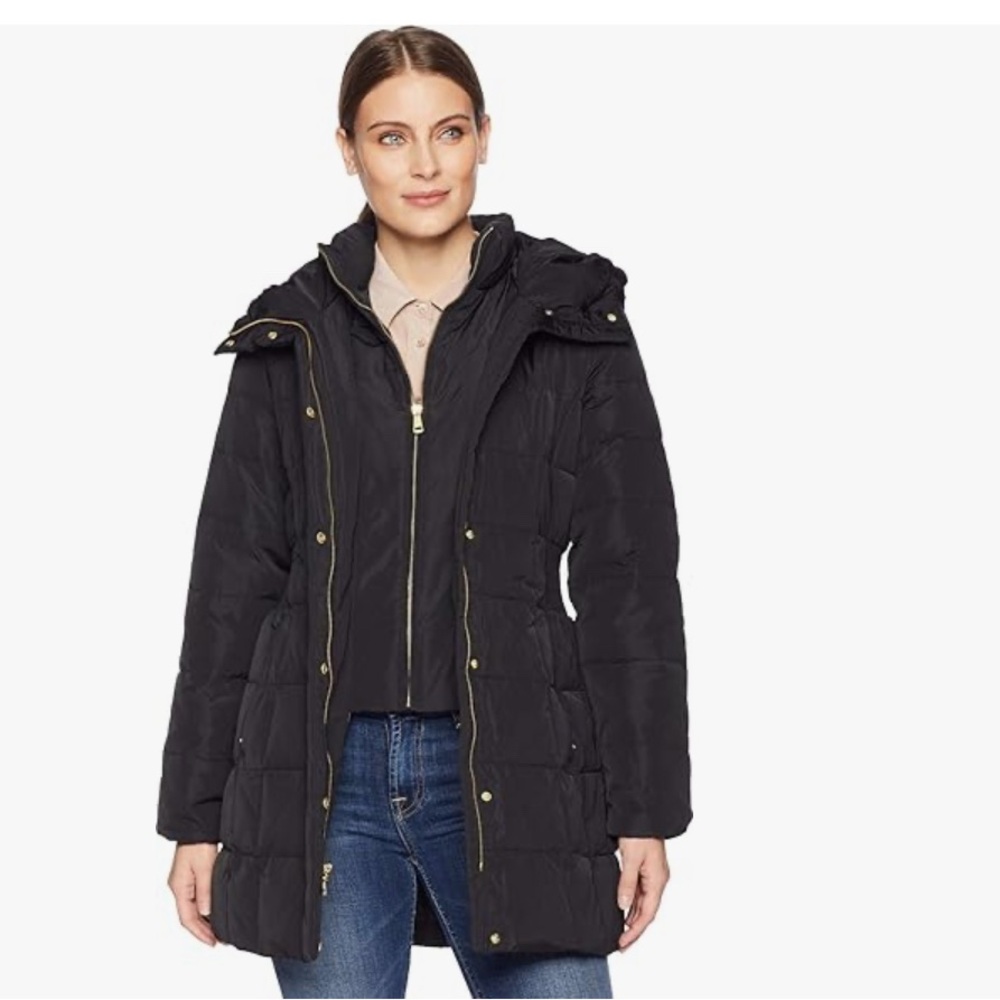 Cole Haan 31” Taffeta quilted coat